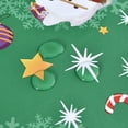 thumbnail image 4 of Plastic Christmas Tablecloth Square Silver Vinyl Christmas Table Cloth Xmas Table Cover with Snowman for Party (60'''' x 60'''', Snowman), 4 of 6