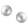 thumbnail image 2 of Bling Jewelry Womens Classic Light Grey Simulated Pearl Drop Ball Earrings in  Sterling Silver, 2 of 6