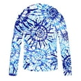 thumbnail image 4 of Lilgiuy Men Casual Sports Fitness Sweatshirt Hooded Zipper Gradient Tie-Dye Print Jacket Blue 2022 Fall Winter, 4 of 4