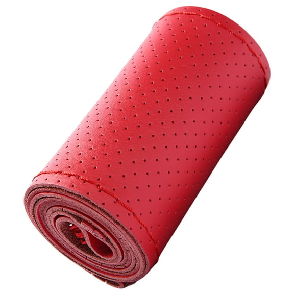 Sewing Steering Wheel Cover Hand Sewn Steering Wheel Wrap Dirtproof Breathable Stitch Leather Steering Wheel Protector Wrap for Commercial Vehicles Universal Car Interior Accessories Type 11
