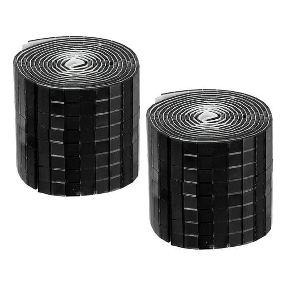Uxcell Self Adhesive Glass Mirror Mosaic Tiles 3200 Pcs 0.2'' x 0.2'' Disco Tiles Black 2 Pcs
