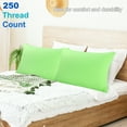 thumbnail image 2 of PiccoCasa 2 Pack Egyptian Cotton Pillowcases with Zipper Clourse Standard Green, 2 of 7