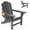 Gray-1 Pack, variant on Erinnyees 3-Level Adjustable Adirondack Chair, Wooden Textured, HDPE All-Weather Folding Fire Pit Chair with Cup Holder, Outdoor Chair for Poolside Deck Patio Garden Backyard Lawn Campfire