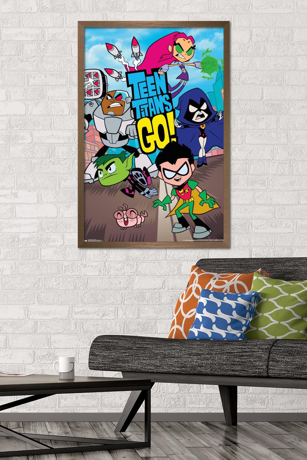 DC Comics TV - Teen Titans Go! - Group Wall Poster, 22.375" x 34", Framed