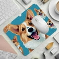 thumbnail image 2 of Corgi Dog Square Non-Slip Rubber Bottom Printed Desk Mat Mousepad for Office and Gaming - 8.3x9.8 Inch, 2 of 6