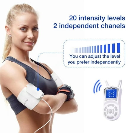 Easy@Home 3-in-1 Rechargeable Tens Unit with Heated Electrode Pads, 1 Count, Ehe018
