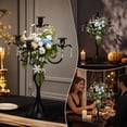 thumbnail image 4 of Metal Candelabra European Style Candlestick with Crystal Pendants, for Home, Wedding, Hotel, Dinner Table, Mantel, Banquet and Romantic Centerpiece Decor​, Black, 4 of 7