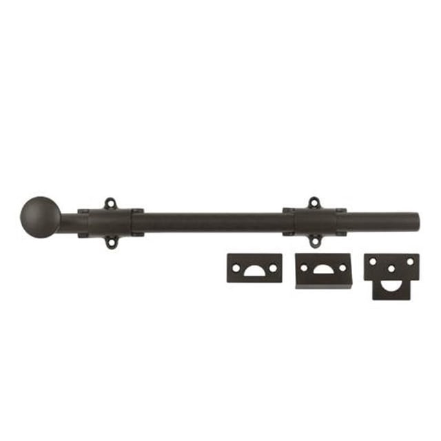 12 in. Heavy Duty Surface Bolt, Oil Rubbed Bronze - Solid