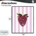 thumbnail image 4 of Stupell Industries Contemporary Glimmer Strawberry on Green Stripes Black Framed Giclee Art, 24 x 30, by LISH Creative, 4 of 8