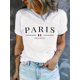 thumbnail image 1 of Print Crew Neck T-shirt, Short Sleeve Casual Top For Spring & Summer, Women's Clothing, 1 of 6