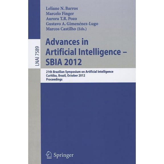 Advances in Artificial Intelligence - SBIA 2012: 21st Brazilian Symposium on Artificial Intelligence, Curitiba, Brazil, , (Paperback)