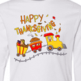 thumbnail image 4 of Inktastic Happy Thanksgiving Turkey Train with Food Long Sleeve Youth T-Shirt, 4 of 5
