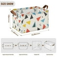 thumbnail image 7 of Yayeee Foldable Storage Basket for Shelves with Handles Set of 2 Waterproof Cloth Bins, Beige Triangles, 7 of 7