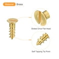 thumbnail image 4 of Uxcell 10Pack M6 x 20mm Brass Slotted Drive Flat Head Wood Screws Self Tapping Screw, 4 of 6