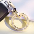 thumbnail image 4 of Key Ring Key Ring Double-sided Rhinestone Compressible Spring Exquisite Portable Multipurpose Decorate Zinc Alloy Spring Keyring Key Chain Buckle Car Accessory, 4 of 6