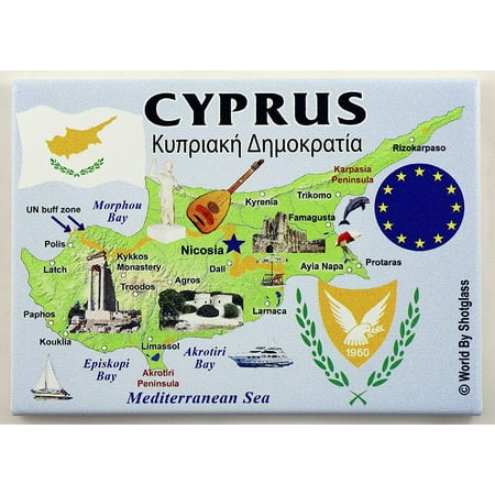 

Cyprus EU Series Souvenir Fridge Magnet 2.5 X 3.5