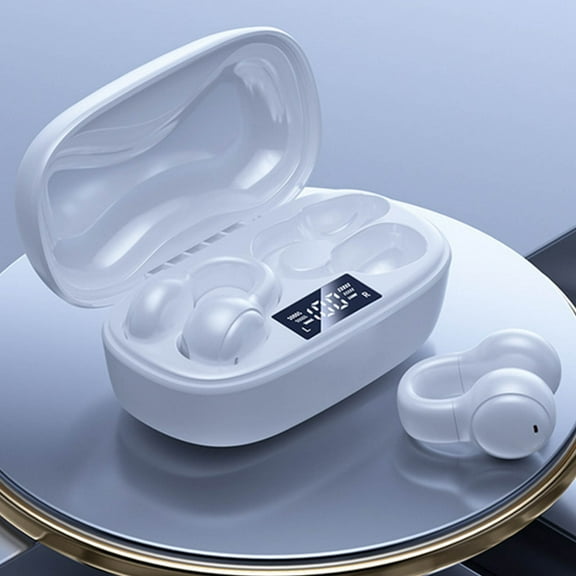 Open Ear Headphones,Wireless Bluetooth Earbuds,Sport Earbuds,Bluetooth 5.2 Clip-on Earphones with Case, Workout Headphones