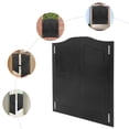 thumbnail image 3 of Black Solid Wood Interior Swinging Door 36" W x 42" H, Self-Closing Double-Action Saloon Doors with Hinges Hardware Entrance Partition for Cafe Stairs Hallway Kitchen Bar, 3 of 20