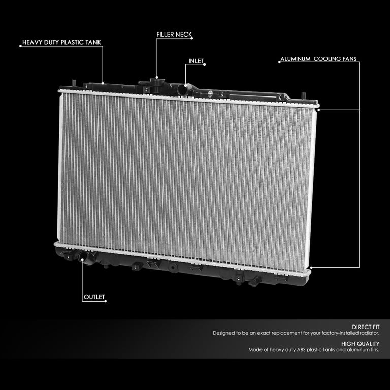 Direct Fit Radiator For 2004-2009 Mazda 3 (2.0L/2.3L Turbo, AT) – DNA MOTORING OE Style Aluminum Core