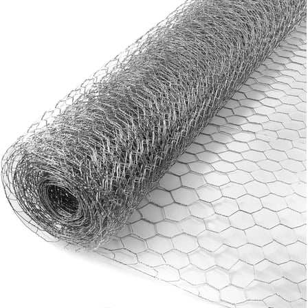 4 ft. x 50 ft. 20-Gauge Galvanized Hexagonal Poultry Netting Chicken Wire Rolled Fencing with Mesh Size 2-in