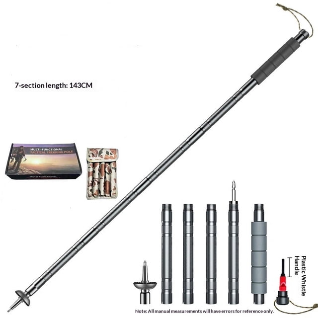 Bâtons de Marche Plein Air Personnel de Randonnée Équipement Multitool Mâtx de Randonnée Ajustables pour Camping Randonnée Survie en Milieu Sauvage