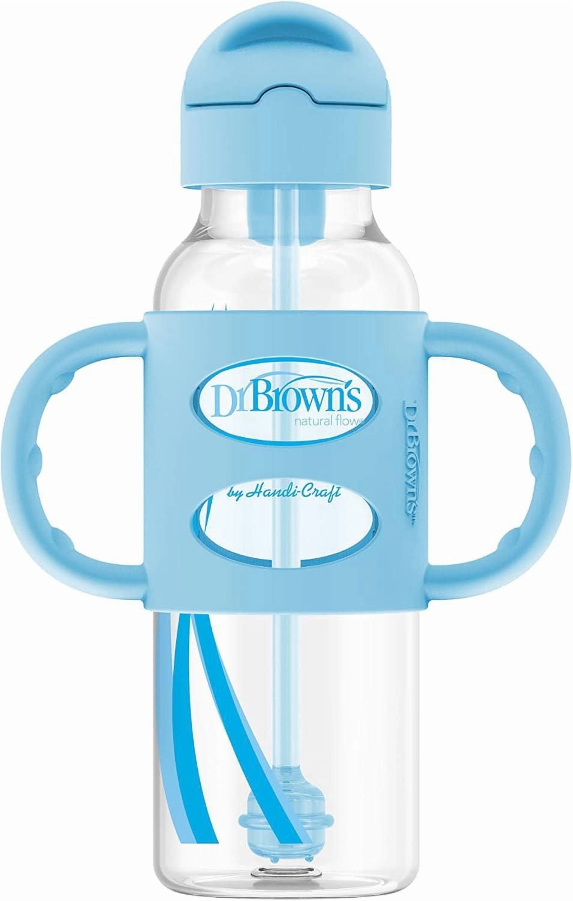 Bouteille à paille Sippy de Dr. Brown's, 8 oz/250 mL, gris et bleu
