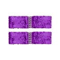 thumbnail image 1 of Cinturón elástico para mujeres INSPIRE CHIC con decoración de lentejuelas, hebillas de metal entrelazadas, color púrpura y púrpura, 1 of 6