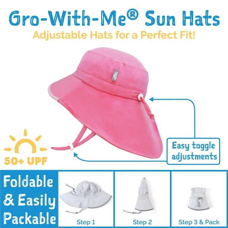 Jan & Jul Baby Sun Hat Wide Brim Girls Boys, 50+ UPF Quick Dry (S