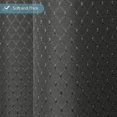 thumbnail image 4 of Cortina de ducha a prueba de moho, impermeable y lavable, tela gruesa, pequeña, gris oscuro, con diseño de gofres, de poliéster, para bañera, con 6 ganchos, 100 x 180 cm, 4 of 5