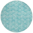 thumbnail image 2 of Addison Rugs Chantille Indoor/Outdoor Transitional Circles Teal Washable Round Rug, 8' x 8', 2 of 6