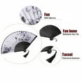 thumbnail image 4 of Vintage Handheld Folding Fan – Portable Silk Wedding Accessory for Summer, Cosplay & Cultural Events | Compact Travel Fan with Tassel Decor, 4 of 6