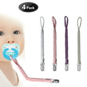 Useful Baby Hand Woven Pacifier Anti-Drop with Bow Rope