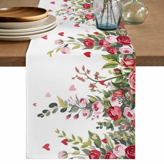 Blue Yellow Red Striped Table Runner 90 Inches, Modern Stripes Art Farmhouse Bed Runner Dresser Scarves Tabletop for Indoor Outdoor Parties/Ceremony/Banquet, 13" x 90"