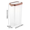thumbnail image 2 of Almacenamiento de Comida, Contenedor Transparente, Caja de Almacenamiento con Compartmento Sellado, Estilo Moderno, para Cocina, Gran Capacidad, Resistente a la Humedad, Impermeable,, 2 of 8