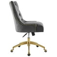 thumbnail image 3 of Modway Regent Tufted Performance Velvet Office Chair in Gold Gray, 3 of 9