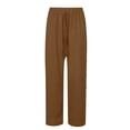 thumbnail image 2 of Audhol Wide Leg Sweatpants Women Women's High Waist Casual Solid Color Elastic Waist Loose Wide Leg Pants Trousers Lounge Pants Women Khaki 3XL, 2 of 8