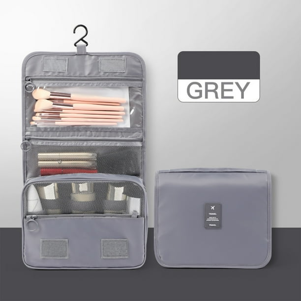 Hanging Toiletry Bag - Large Cosmetic Makeup Travel Organizer For Men & Women With Sturdy HookTeissuly Clearance (Gray, ) Teissuly WER202308292102