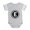 Heather Gray, variant on CafePress - Monogram Medallion E - Cute Infant Baby Football Bodysuit