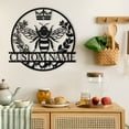 thumbnail image 3 of KAINSY Personalized Honey Bee Metal Wall Art, Custom Metal Honey Bee Sign, Welcome Family Bee Sign, Bee Garden Sign, Bee Hive Décor for Lawn Garden Home Decor, Gift for Gardener Bee Keeper(10inches), 3 of 8