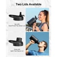 thumbnail image 4 of Half Gallon 64oz Water Bottle with Handle,Double Wall Vacuum Insulated Large Water Jug,Stainless Steel Water Bottle Flask,Gym Water Bottles For Men with Straw Spout  Strap,Black, 4 of 6