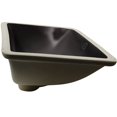 thumbnail image 3 of Novatto NP-U193902FBCH-O Rectangular Undermount Black Porcleain Sink with Overflow, Chrome Drain, 3 of 4