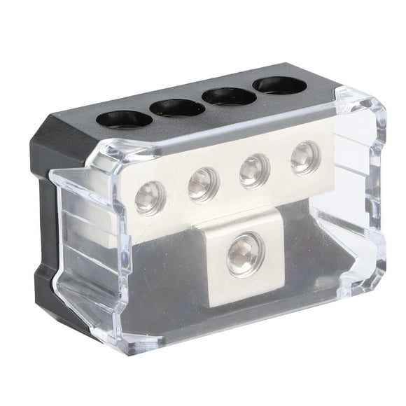 Bloque de distribución de energía, 1 entrada, 4 salidas, divisor de amplificador estéreo para audio de automóvil, caja de conexión