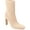 Nude, variant on Journee Collection Womens Elissa Stacked Heel Pull on Ankle Boots