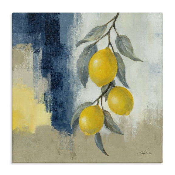 Stupell Industries Kitchen Lemons Hanging Food & Beverage Painting Wrapped Canvas Art Print Wall Art, 17 x 17