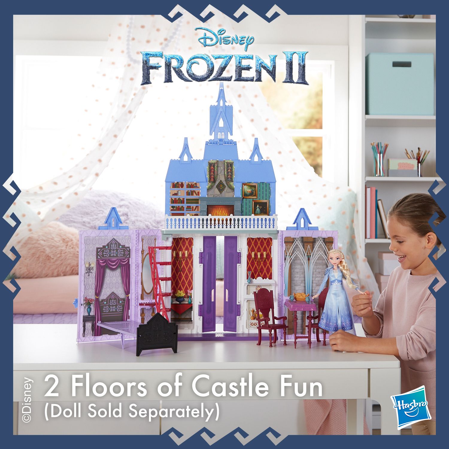 Disney Frozen 2 Portable Arendelle Castle Playset, 6 Accessories and Castle - image 4 of 12