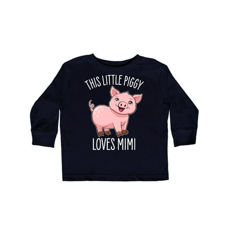 

Inktastic This Little Piggy Loves Mimi- cute Gift Toddler Boy or Toddler Girl Long Sleeve T-Shirt