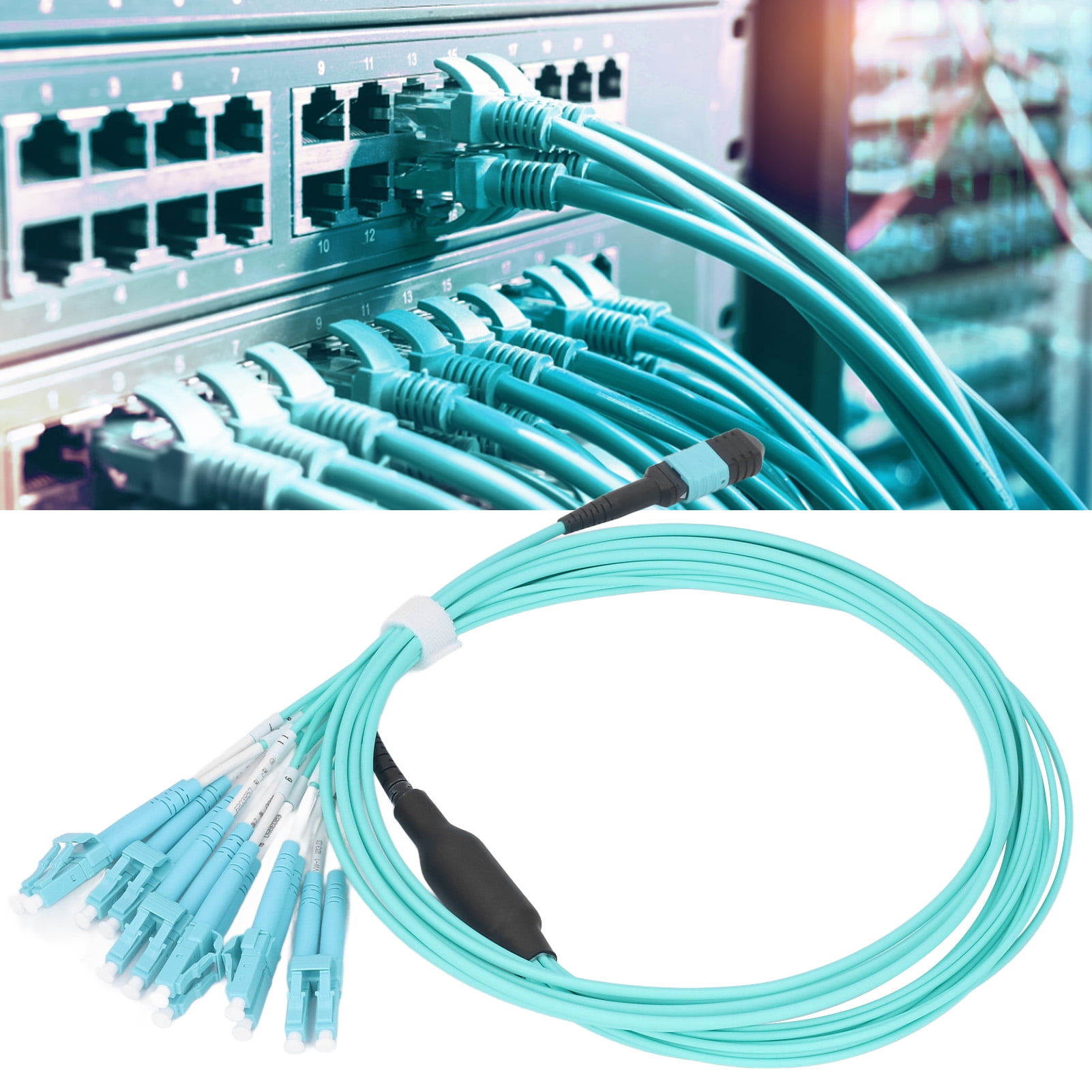 Fiber Jumper Cable 12 Core 10 Gigabit Multimode Cluster Optical Fiber