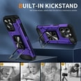 thumbnail image 7 of Designed for iPhone 13 Pro Back Case, 360 & 180 Degree Rotatable Kickstand Armor Design Ultra Shockproof Drop Protective Heavy Duty Luxury Anti-falling for iPhone 13 Pro, Purple, 7 of 7