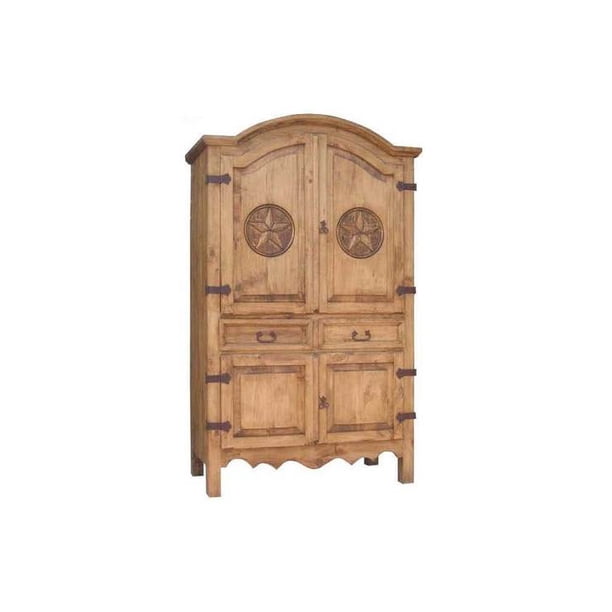 Sierra Armoire W Hand Carved Stars Walmart Com Walmart Com
