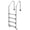 4 Steps, variant on BeesClover Heavy Duty Stainless Steel Pool Steps, Non-Slip Swimming Pool Ladder for Deep End, Easy Assembly, 380lbs Load Capacity - Perfect for Indoor/Outdoor Pools